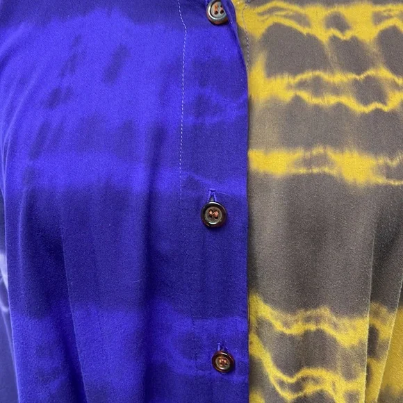 Blue Cactus Tie Dye Boho Oversized Cardigan Jacket - Picture 8 of 9